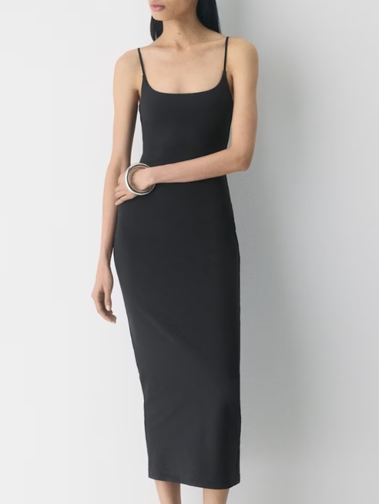 Babaton Dresses & Skirts - Babaton Black Slip Midi Dress